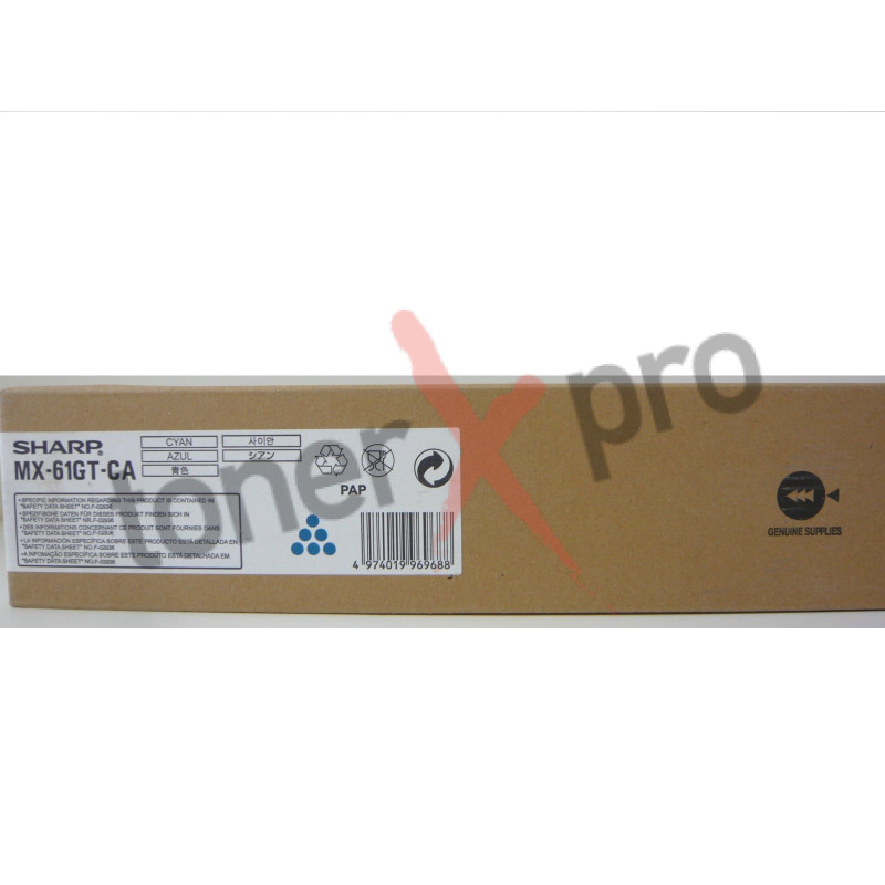 SHARP TONER CYAN MX3050 MX6070 ORIGINAL MX60GTCA MX61GTCA