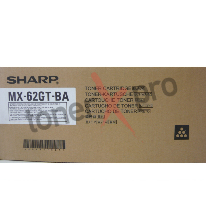 SHARP TONER BLACK MX6240 ORIGINAL MX62 MX62GTBA SHARP TONER BLACK MX6240 ORIGINAL MX62 MX62GTBA