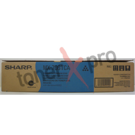 SHARP TONER CYAN MX5500 ORIGINAL MX70 MX70GTCA