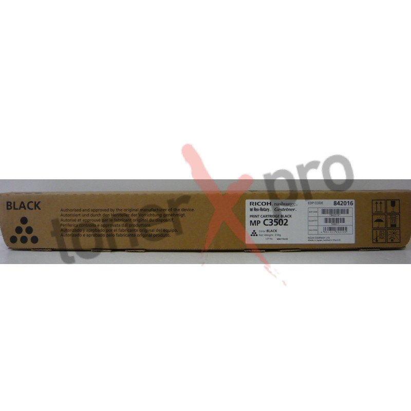 RICOH TONER BLACK MPC3502 ORIGINAL 842016 MP C3502 RICOH TONER BLACK MPC3502 ORIGINAL 842016 MP C3502