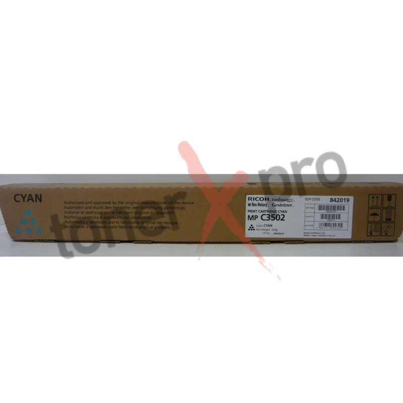 RICOH TONER CYAN MPC3502 ORIGINAL 842019 MP C3502 RICOH TONER CYAN MPC3502 ORIGINAL 842019 MP C3502