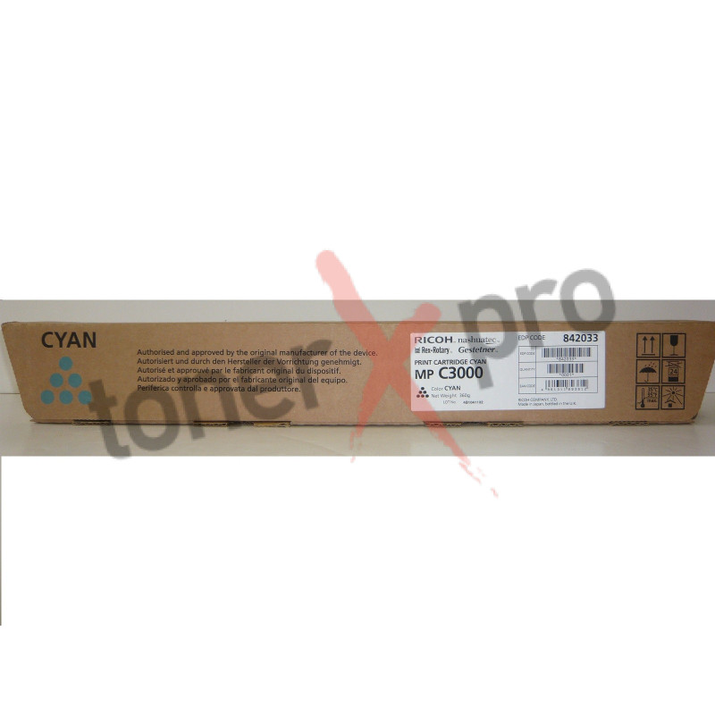 RICOH TONER CYAN MPC2500 ORIGINAL 842033 MP C3000