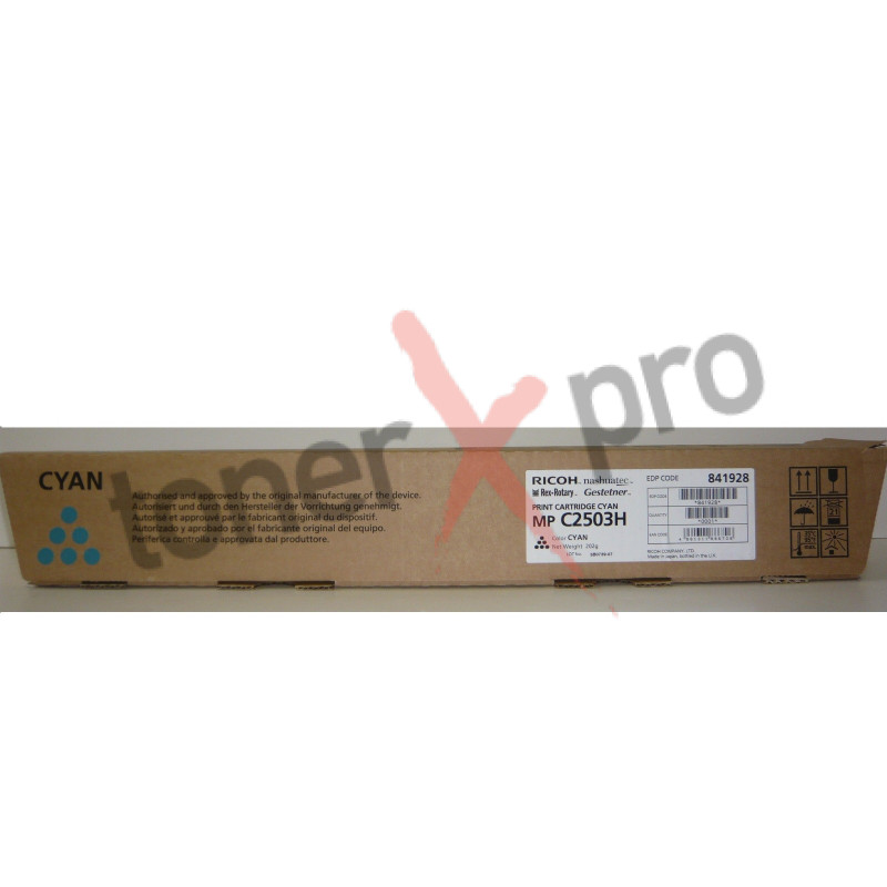 RICOH TONER CYAN MPC2503 ORIGINAL 841928 MP C2503 HC 9500 PAGES