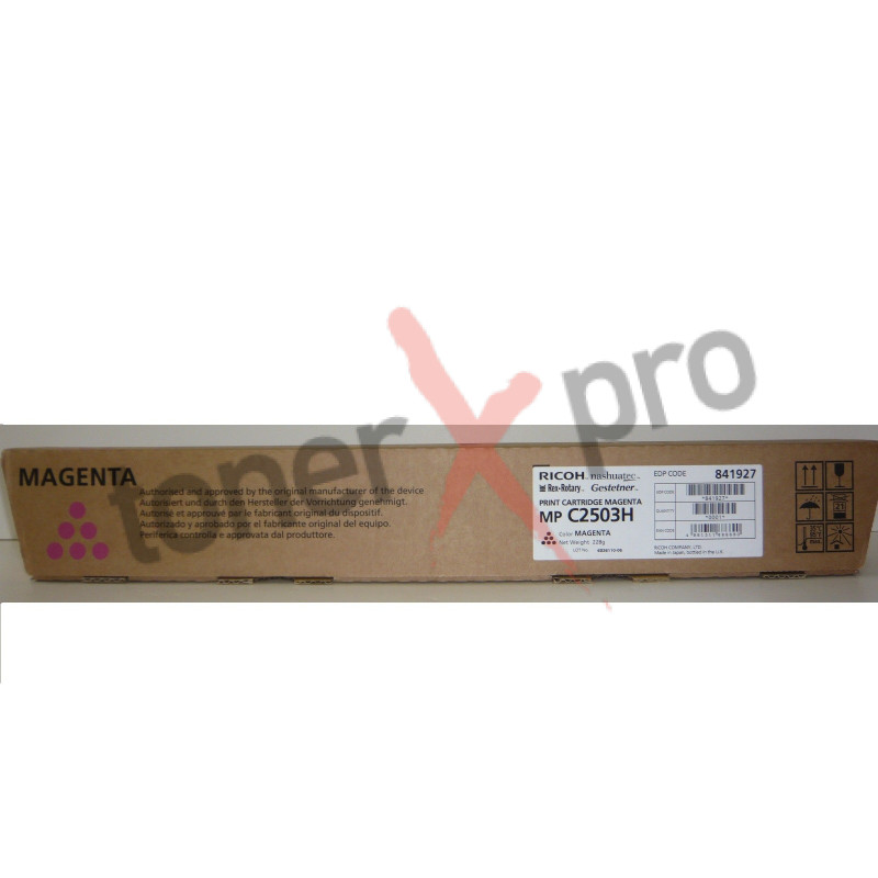 RICOH TONER MAGENTA MPC2503 ORIGINAL 841927 MP C2503 HC 9500 PAGES