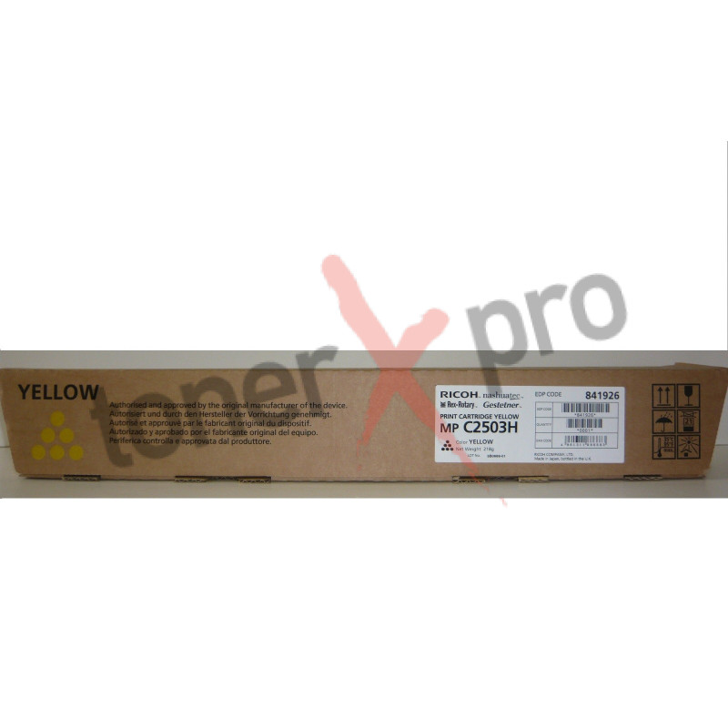 RICOH TONER YELLOW MPC2503 ORIGINAL 841926 MP C2503 HC 9500 PAGES