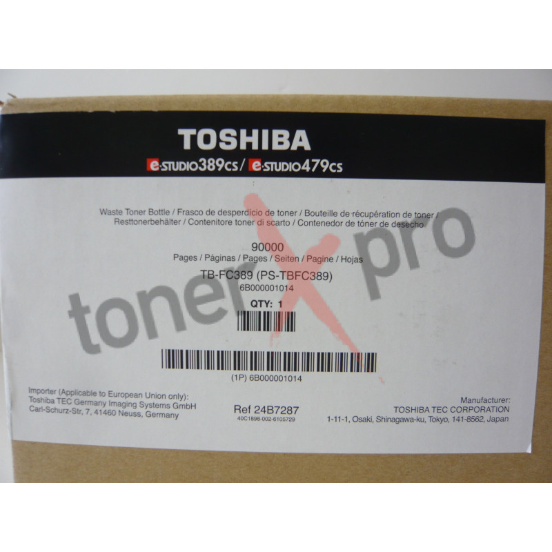 TOSHIBA WASTE BAG TONER E STUDIO 389 ORIGINAL 6B000001014 TBFC389