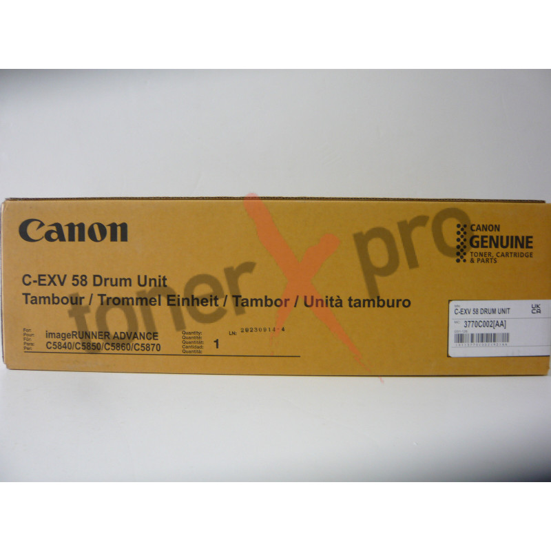 CANON DRUM UNIT BLACK OU COLOR (CYAN, MAGENTA, YELLOW) IMAGERUNNER DX C5835I C5850I ORIGINAL 3770C002 CEXV58