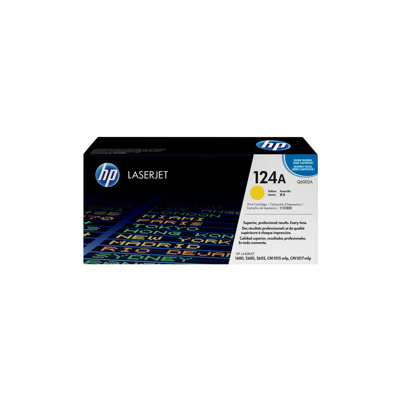 HP TONER YELLOW LASERJET 1600 ORIGINAL 124A Q6002A