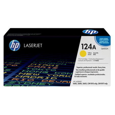 HP TONER YELLOW LASERJET 1600 ORIGINAL 124A Q6002A