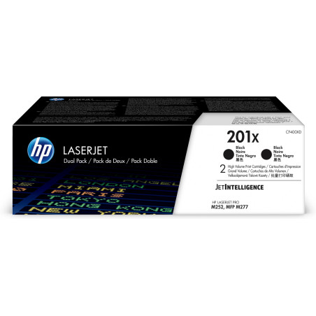 HP TONER LASERJET PRO M252/BLACK-DUAL CTG-2.8K/ 201X CF400XD  ORIGINE