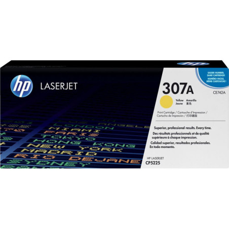 HP TONER LASERJET CP5220/CP5225/YELLOW-CTG-7.3K/ 307A CE742A  ORIGINE