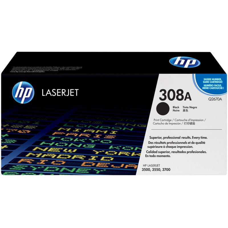 HP TONER LASERJET 3500/3550/3700/BLACK-CTG-6K/ 308A Q2670A    ORIGINE