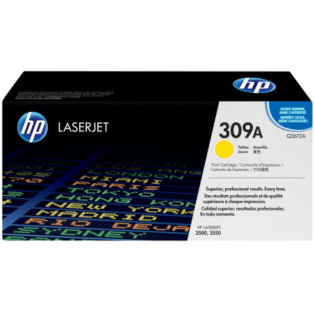 HP TONER LASERJET 3500/3550/3700/YELLOW-CTG-4K/ 309A Q2672A   ORIGINE