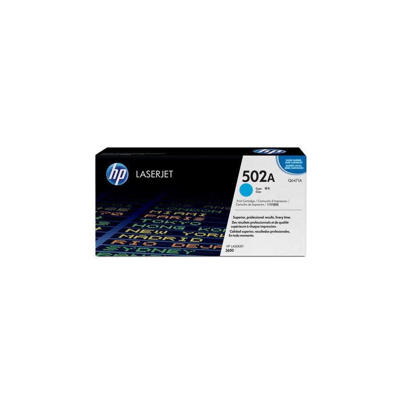 HP TONER LASERJET 3600/CYAN-CTG-4K/ 502A Q6471A               ORIGINE