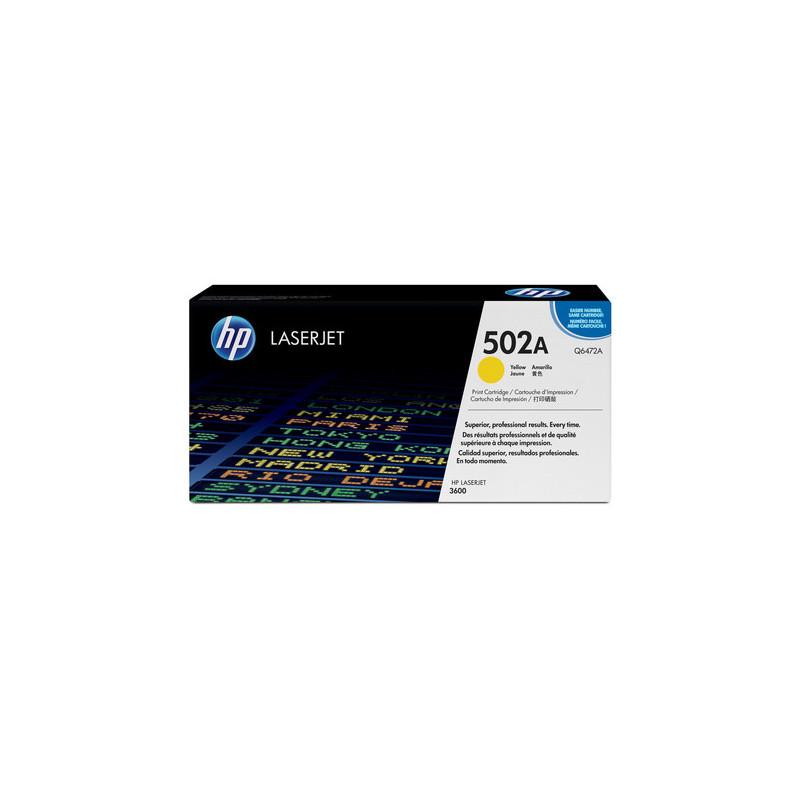 HP TONER LASERJET 3600/YELLOW-CTG-4K/ 502A Q6472A            ORIGINE