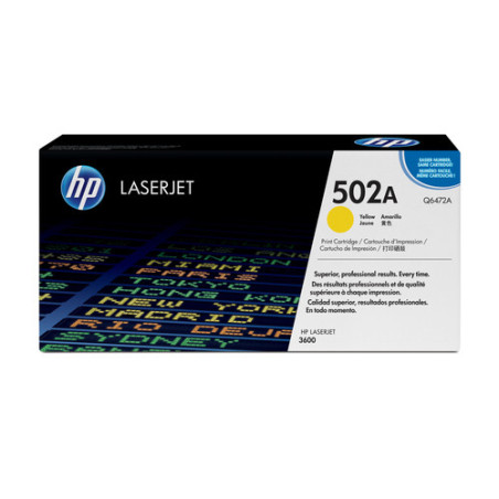 HP TONER LASERJET 3600/YELLOW-CTG-4K/ 502A Q6472A            ORIGINE