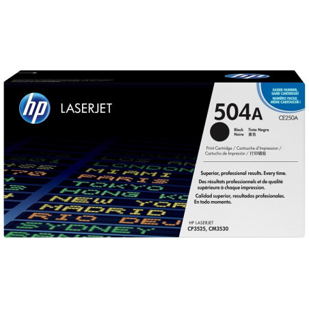 HP TONER LASERJET CM3530/CP3525/BLACK-CTG-5K/ 504A CE250A     ORIGINE