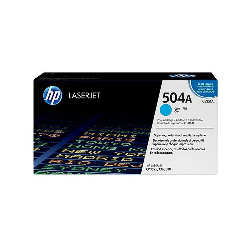 HP TONER LASERJET CM3530/CP3525/CYAN-CTG-7K/ 504A CE251A      ORIGINE