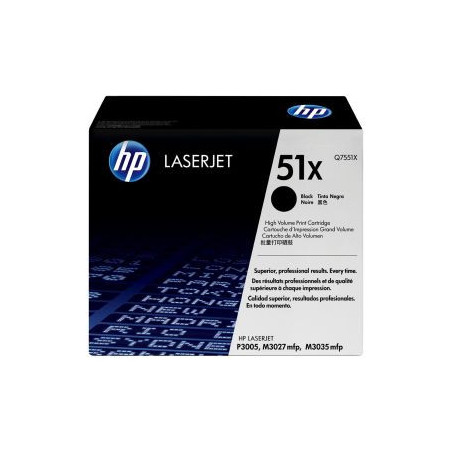 HP TONER LASERJET P3005/M3027/BLACK-CTG-13K/ 51X Q7551X       ORIGINE