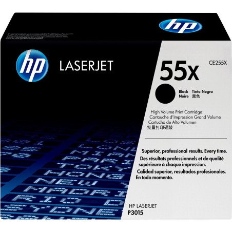 HP TONER LASERJET P3015/ENTER.M500/BLACK-CTG-12.5K/55X CE255X ORIGINE