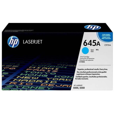 HP TONER LASERJET 5500/5550/CYAN-CTG-12K/ 645A C9731A         ORIGINE