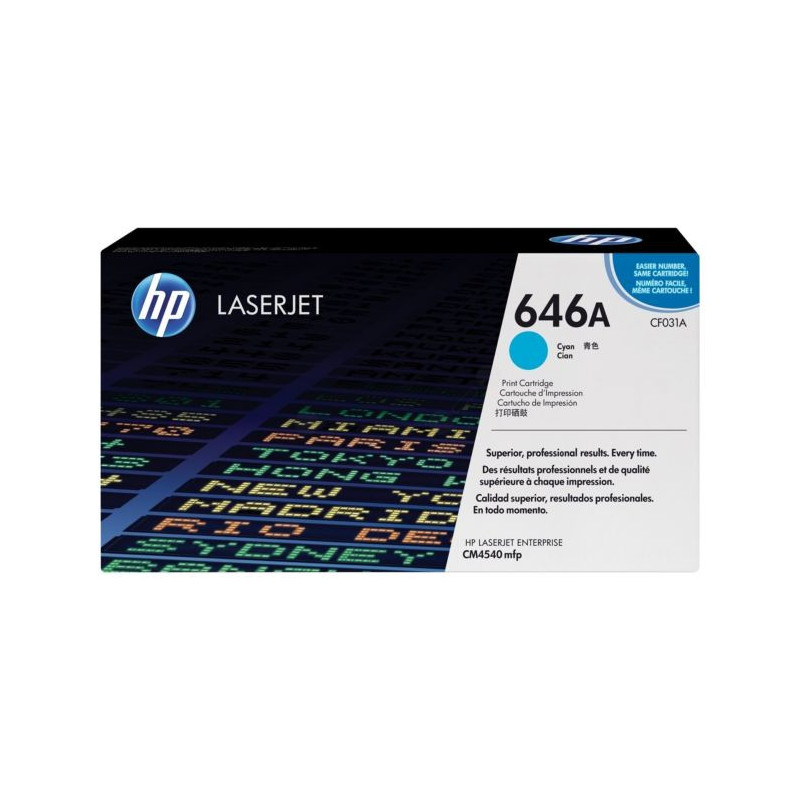 HP TONER LASERJET CM4540/CYAN-CTG-12.5K/ 646A CF031A          ORIGINE