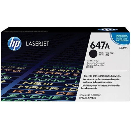 HP TONER LASERJET CP4520/CP4525/BLACK-CTG-8.5K/ 647A CE260A   ORIGINE