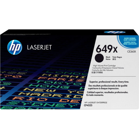 HP TONER LASERJET CP4520/CP4525/BLACK-CTG-17K/ 649X CE260X    ORIGINE