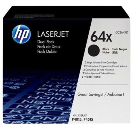 HP TONER LASERJET P4011/P4514/BLACK-DUAL CTG-24K/ 64X CC364XD ORIGINE