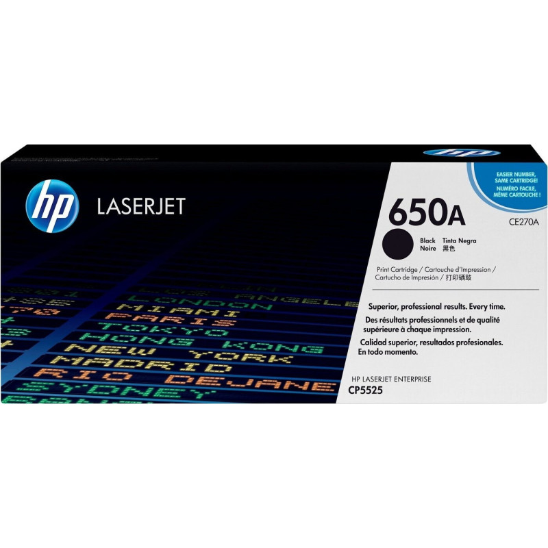 HP TONER LASERJET CP5520/M750/BLACK-CTG-13.5K/ 650A CE270A    ORIGINE
