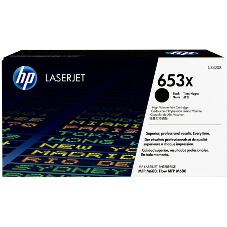 HP TONER LASERJET M680-MFP/CTG-BLACK-21K/ 653X CF320X         ORIGINE
