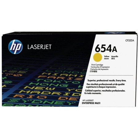 HP TONER LASERJET M651-N-DN-XH/YELLOW-CTG-15K/ 654A CF332A    ORIGINE