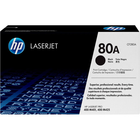 HP TONER LASERJET PRO 400/M425/BLACK-CTG-2.7K/ 80A CF280A     ORIGINE