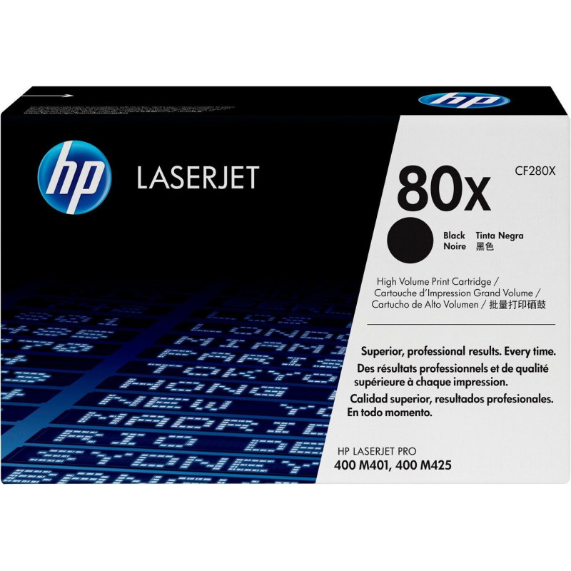 HP TONER LASERJET PRO 400/M425/BLACK-CTG-6.9K/ 80X CF280X     ORIGINE