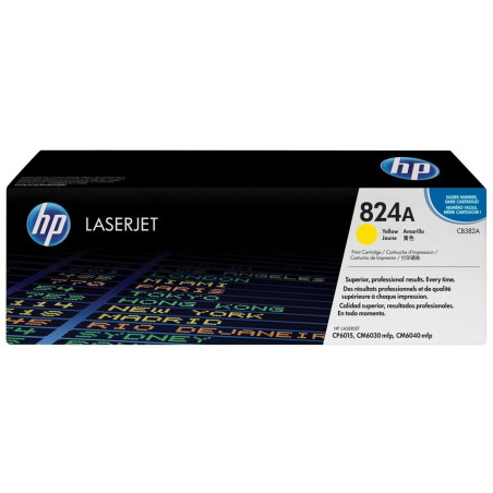 HP TONER LASERJET CP6015/CM6040/YELLOW-CTG-21K/ 824A CB382A   ORIGINE