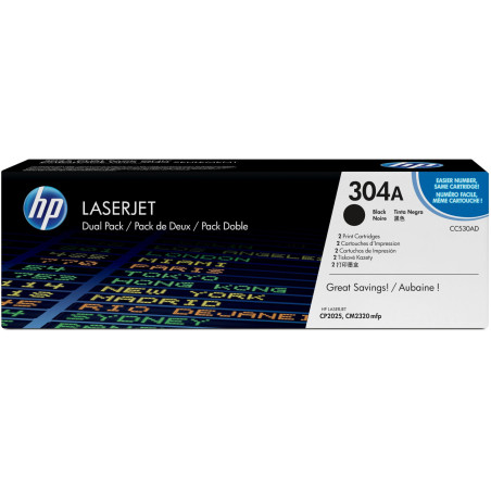 HP TONER LASERJET CM2320/BLACK-DUAL CTG-3.5K/ 304A CC530AD    ORIGINE