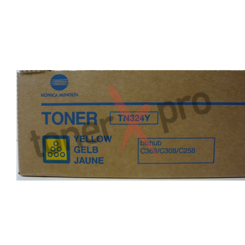 MINOLTA TONER YELLOW BIZHUB C258 ORIGINAL 250 gr BASSE CAPACITE TN324 TN324Y A8DA25H