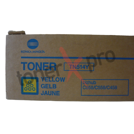 TONER MINOLTA BIZHUB C458 YELLOW ORIGINAL TN514 TN514Y A9E8250