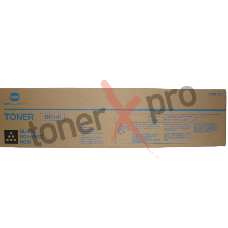 MINOLTA TONER BLACK BIZHUB PRO C654 ORIGINAL TN711 TN711K A3VU150
