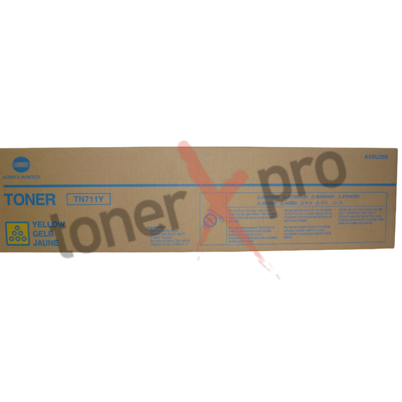 MINOLTA TONER YELLOW BIZHUB PRO C654 ORIGINAL TN711 TN711Y A3VU250 MINOLTA TONER YELLOW BIZHUB PRO C654 ORIGINAL TN711 TN711Y A3VU250