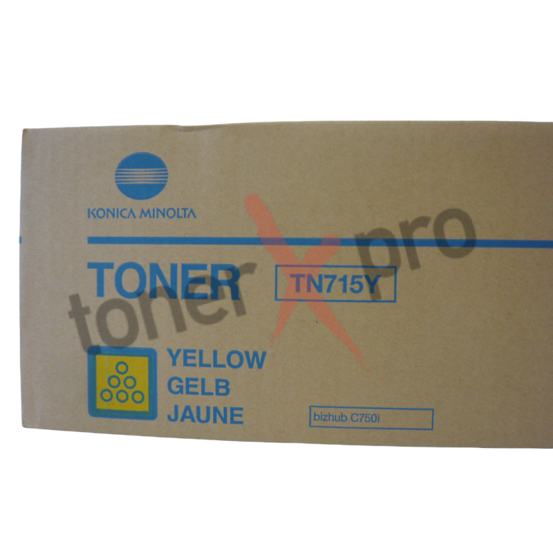 MINOLTA TONER YELLOW BIZHUB C750i ORIGINAL ACP8250 TN715 TN715Y