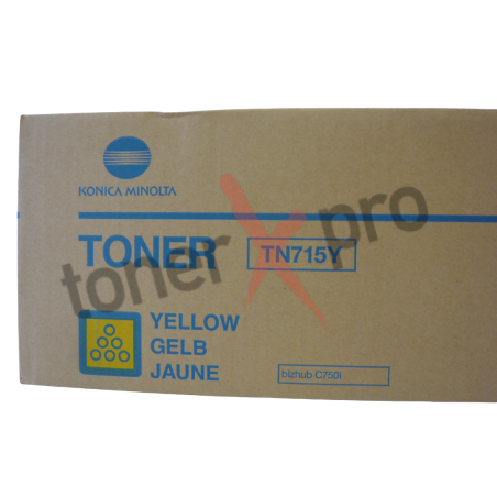 TONER MINOLTA BIZHUB C750i YELLOW ORIGINAL ACP8250 TN715 TN715Y