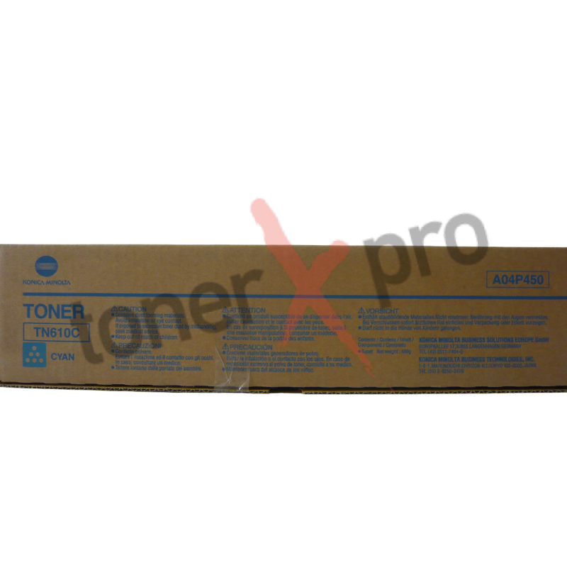 MINOLTA TONER CYAN BIZHUB PRO C6500 ORIGINAL TN610 TN610C A04P450