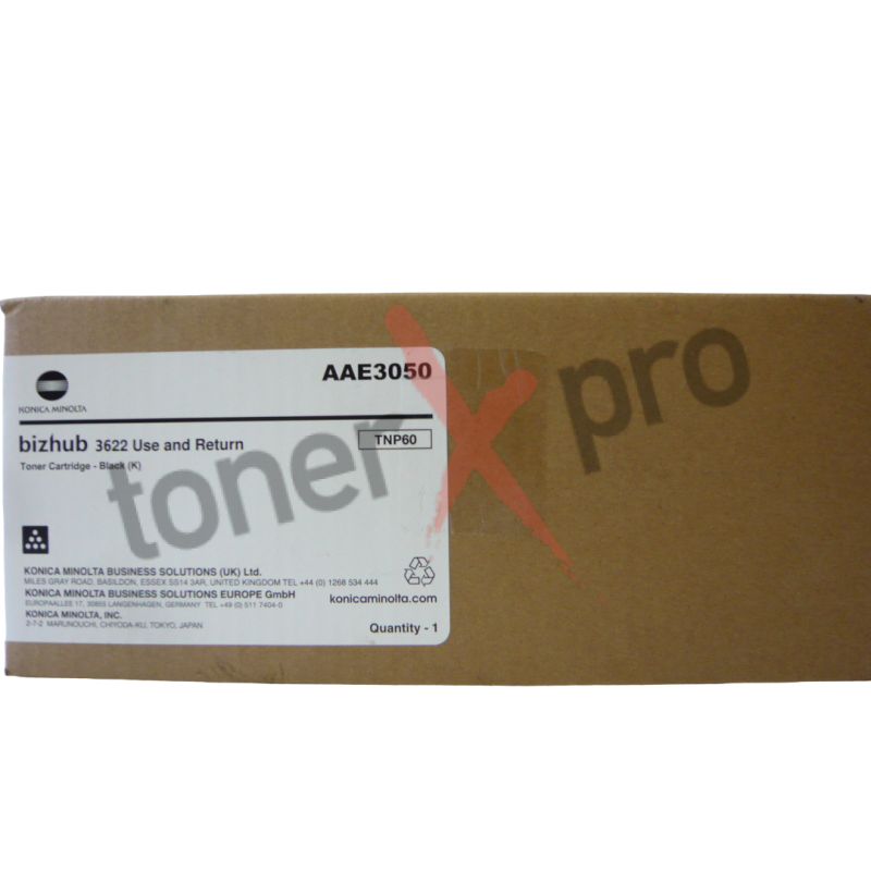 MINOLTA TONER BIZHUB B3622-RETURN ORIGINAL AAE3050 TNP60 MINOLTA TONER BIZHUB B3622-RETURN ORIGINAL AAE3050 TNP60