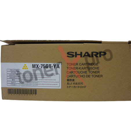 SHARP TONER YELLOW MX6500 ORIGINAL MX75 MX75GTYA