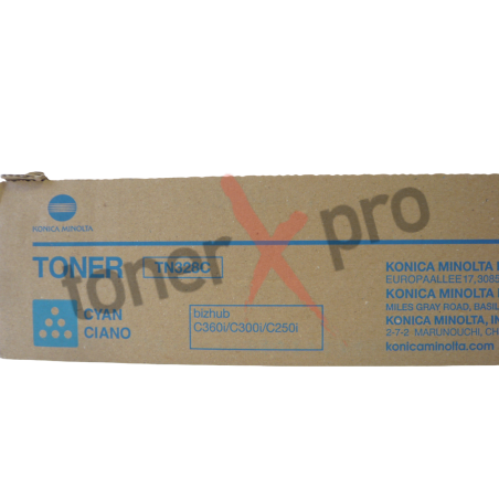 TONER MINOLTA BIZHUB C250i CYAN ORIGINE 250 gr TN328C AAV845H