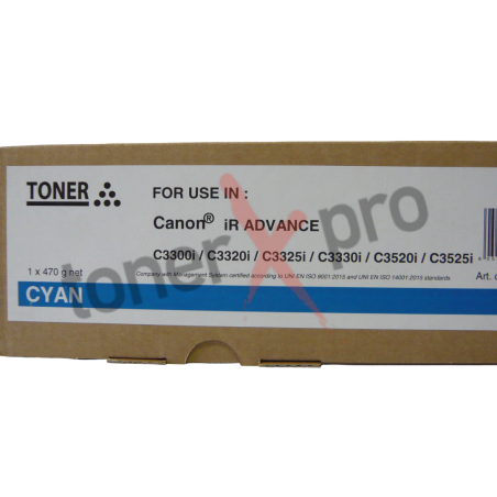 TONER CANON IR ADVANCE C3300 C3325 CYAN GENERIQUE 8525B002 CEXV49