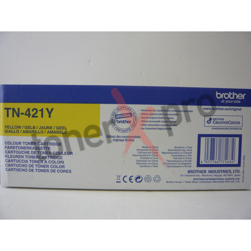 BROTHER TONER YELLOW HLL8360 MFCL8900 ORIGINAL BASSE CAPACITE TN421Y