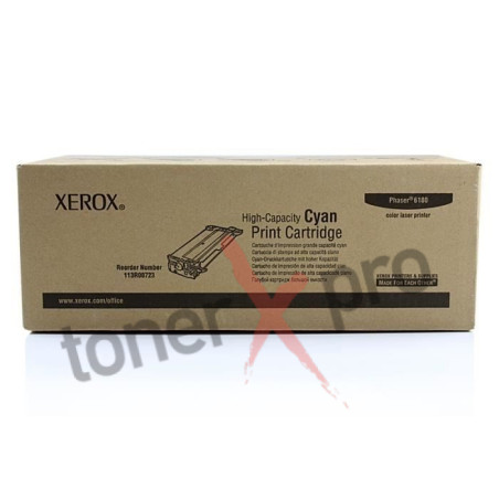 XEROX TONER PHASER PH6180/CYAN/CTG.HAUTE C-6KC/ 113R00723     ORIGINE