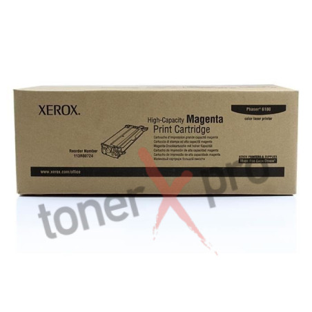 XEROX TONER PHASER PH6180/MAGENTA/CTG.HAUTE C-6KC/ 113R00724  ORIGINE